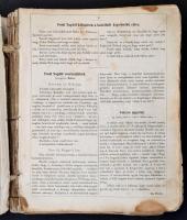 1869 Az Üstökös című lap számai könyve kötve, lapok kijárnak, megviselt állapotban