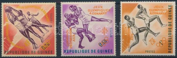 Pre-olympic sport games set with orange overprint, Előolimpiai sportjátékok sor narancssárga felülnyomással