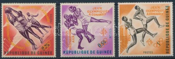 Előolimpiai sportjátékok sor narancssárga felülnyomással, Preolympics sport games set with orange overprint