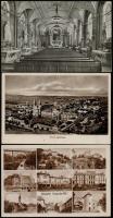 3 db régi magyar városképes lap (Budapest, Zirc, Veszprém) / 3 pre-1945 Hungarian town-view postcards