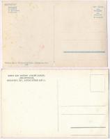 Budapest - 3 db városképes lap:  Országház, Margitsziget zenélő díszkút, Szent Szív Intézet (Sacré C...