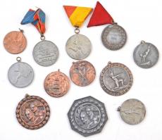 12db-os vegyes sport- és díjérem tétel a szocialista időszakból, néhány szalagon T:2,2- patina