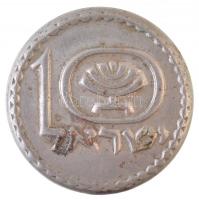 Izrael 1958. "10" fém emlékjelvény Izrael állam fennállásának 10. évfordulója alkalmából T:2 Israel 1958. "10" metal commemorative badge for the 10th Anniversary of Statehood C:XF