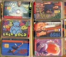 MAGYARORSZÁG / HUNGARY 170 db használt telefonkártya 4 db műanyag tartóban / 170 used phonecards in ...