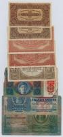 1912-1923 8db-os vegyes magyar korona bankjegy tétel, közte felülbélyegzettek is T:III,III-,IV
