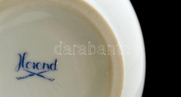 Herendi porcelán váza, kézzel festett, jelzett (tanuló), kis kopásokkal, m: 19,5 cm