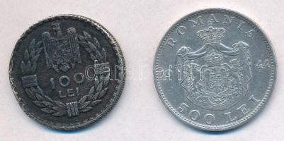 Románia 1932. 100L hamis + 1944. 500L Ag "I. Mihály" T:2-3 ph., patina
Romania 1932. 100 ...