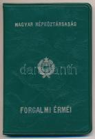 1977. 2f-10Ft (9xklf) "Magyar Népköztársaság" forgalmi érméi sötétzöld műbőrtokban T:1