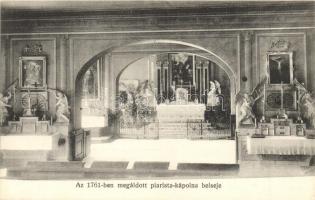 Budapest - 5 db RÉGI képeslap piarista templomokról belső képekkel / 5 pre-1945 postcards of piarist...