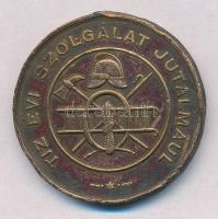 ~1900. "Önkéntes Tűzoltó Egylet / Tíz éves szolgálat jutalmául" Br érem (37mm) T:2- fülnyo...