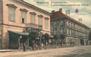 Mosomagyaróvár, Magyaróvár; Központi kávéház, Mosonmegyei takarékpénztár épülete (Rb)