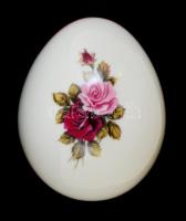 Hollóházi rózsás bonbonier, matricás, jelzett, apró kopásokkal, 7,5×6×5,5 cm