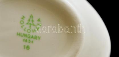 Hollóházi rózsás bonbonier, matricás, jelzett, apró kopásokkal, 7,5×6×5,5 cm