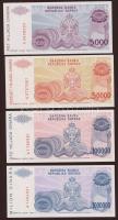 Bosznia Hervegovina/Szerb Köztársaság 1993. 5000D, 50.000D, 100.000D, 1000.000D, 5000.000D, 10.000.0...