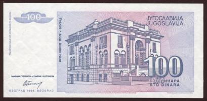 Jugoszlávia 1994. 100D "SPECIMEN 000" T:I-