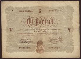 1848. 5Ft "Kossuth bankó" barna T:III