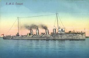 SMS Csepel az Osztrák-Magyar Haditengerészet Tátra-osztályú rombolója (torpedónaszádja) / K.u.K. Kriegsmarine / WWI Austro-Hungarian Navy SMS Csepel torpedo gunboat. C. Fano 1914/1915. (EK)