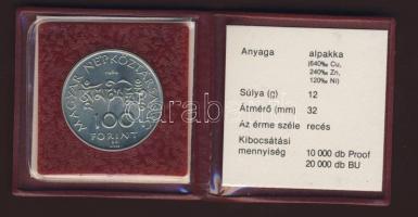 1984. 100Ft "Kőrösi Csoma Sándor" T:BU Eredeti tokban, tanúsítvánnyal!