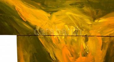 Orbán Attila (1958-): Üzenet. Akril, vászon, jelzett, 40x120 cm és 120×80 cm