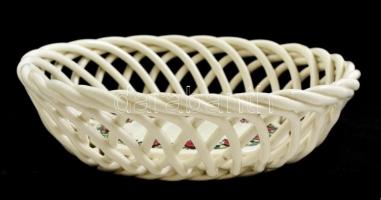 Gránit áttört tál, jelzett, hibátlan, 17x14x4 cm