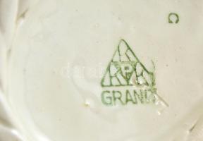 Gránit áttört tál, jelzett, hibátlan, 17x14x4 cm