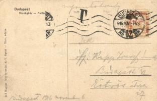 Budapest V. Országház, Vilmos császár és Ferenc József. Hazafias litho keret a gyalogsággal és huszá...