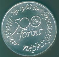 1988. 500Ft Ag "Világ vadvédelmi alap" T:BU