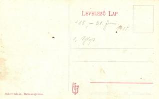 Balmazújváros, Piac tér árusokkal, templom. Schirf István kiadása