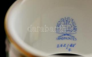 Herendi porcelán Apponyi mintás porcelán gyűrű, kézzel festett, jelzett, hibátlan, d: 4 cm, m: 3,5 c...