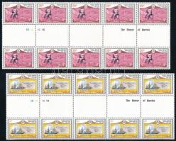 Rowland Hill (I.) sor ívközéprészes tízestömbben Mi 436-440 Rowland Hill (I.) set gutter block of 10...