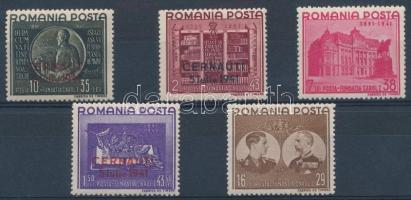 1941 Chisinau megszállása "CERNÄUTI" felülnyomott sor Mi 691-695 I