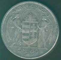 1930. 5P Ag "Horthy jobbra" T:3