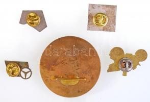 DN 5db-os autózással kapcsolatos jelvény és kitűző tétel, közte "Team Grenoble", "10 ...