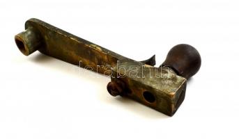 Régi bronz villamos vezetőkar, h:28,5 cm