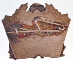 ~1970. "József Attila Olvasó Mozgalom" ezüstözött és zománcozott fém jelvény (30x25mm) T:1...