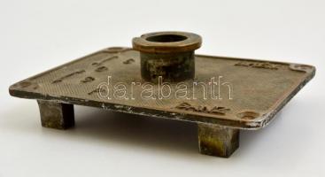 Ganz B.H.É.V. bronz vezérlőtábla, 20×15 cm