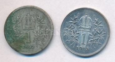 Ausztria 1893-1915. 1K Ag "Ferenc József" (2xklf) T:3,2 patina
Austria 1893-1915. 1 Coron...