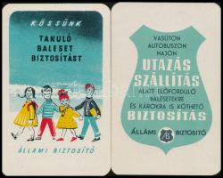 1959 2 db biztosítást reklámozó kártyanaptár