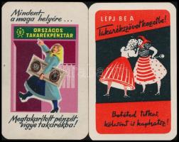 1959 2 db takarékoskodást reklámozó kártyanaptár