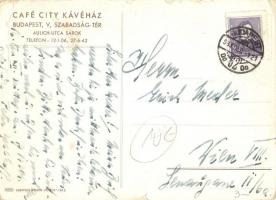 Budapest V. City Kávéház, erkély részlet, belső. Szabadság téren az Aulich utca sarkán (kis szakadás...