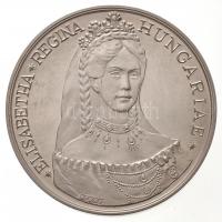 Kelemen Kristóf (1922-2001) 1987. MÉE / Erzsébet királyné születésének emlékére ezüstözött fém emlékérem (42,5mm) T:PP