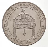 Kelemen Kristóf (1922-2001) 1987. "MÉE / Erzsébet királyné születésének emlékére" ezüstözö...