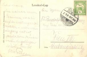 Balassagyarmat, Római katolikus templom, plébánia és posta palota, utcakép. Halyák István kiadása (E...