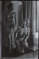 cca 1970 Erotikus fekete-fehér negatív, 42 felvétel egy tekercsen