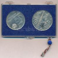 1974. 50Ft Ag + 100Ft Ag "MNB" pár, eredeti MNB plasztiktokban T:BU patina 
Adamo EM44, E...