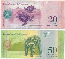 Venezuela 2007. 20B + 2011. 50B T:III
Venezuela 2007. 20 Bolivares + 2011. 50 Bolivares C:F
