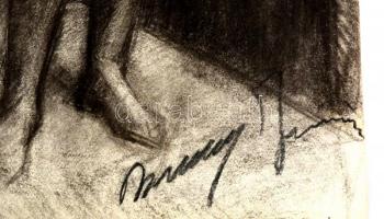 Barcsay jelzéssel: Női akt, pasztell, papír, 74×54 cm