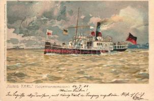 10 db régi hajó motívumlap, közte 2 litho és 3 fotó. DDSG Sirály, Budapest, Österreich, Helios, Stef...