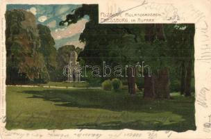 12 db régi Raoul Frank litho városképes művészlap jó állapotban: Pozsony, Trieszt, Zágráb, Fiume, Po...