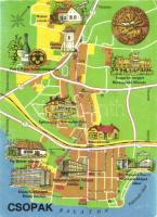 11 db modern európai térkép motívumlap / 11 modern European map motive cards